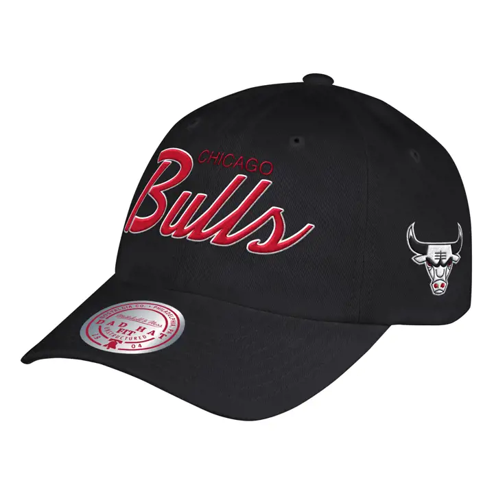 Casquette papa Script HWC Chicago Bulls noire