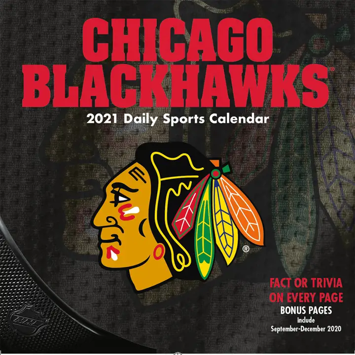 Calendrier de bureau Chicago Blackhawks 2021 AST