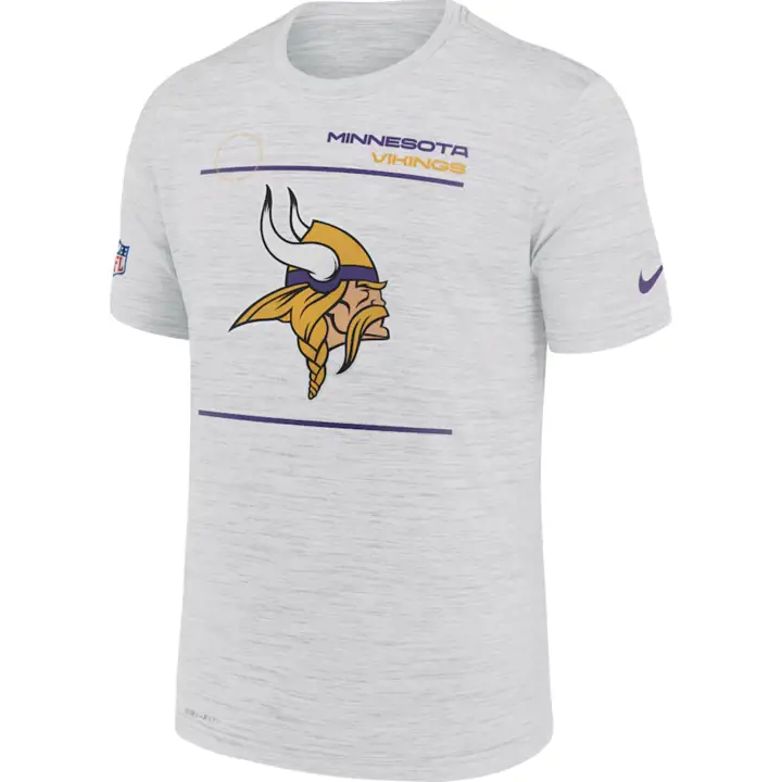T-SHIRT SIDELINE NFL VELOCITY MINNESOTA VIKINGS 21 BLANC