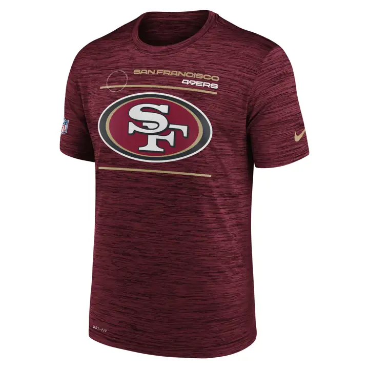 T-SHIRT ROUGE NFL VELOCITY SIDELINE DES 49ERS DE SAN FRANCISCO 21