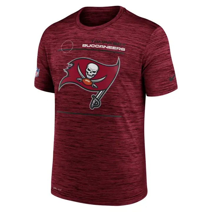 T-SHIRT ROUGE NFL VELOCITY SIDELINE TAMPA BAY BUCCANEERS 21