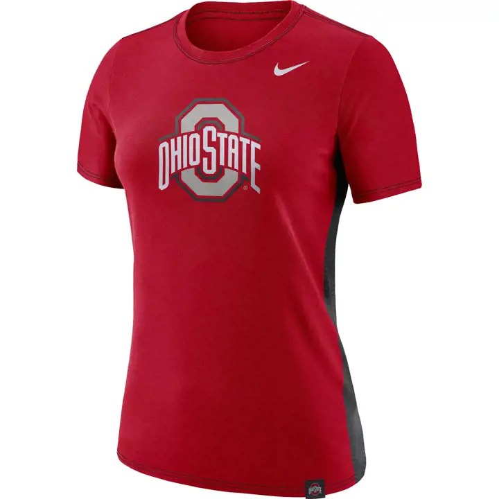 T-shirt Respirant Femme NCAA OHIO STATE BUCKEYES 21 ROUGE