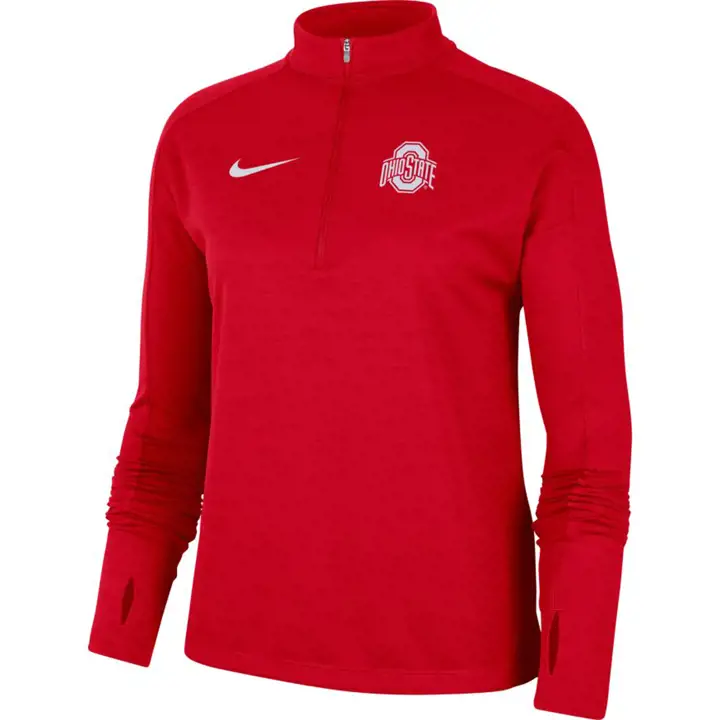 OHIO STATE BUCKEYES NCAA Sweat-shirt Pacer 1/4 Zip Femme 21 ROUGE