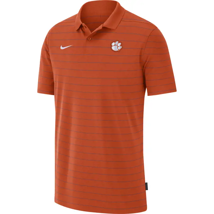 Polo d'entraîneur Victory CLEMSON TIGERS NCAA 21 ORG/WHT