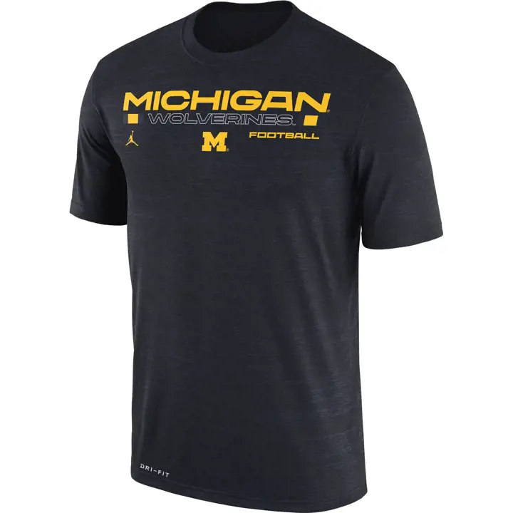 T-shirt MICHIGAN WOLVERINES NCAA Legend Velocity 21 MARINE