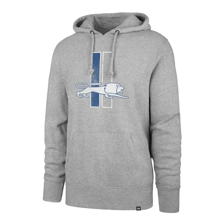 Hoodie '47 Headline Detroit Lions modèle rétro 20 ARDOISE
