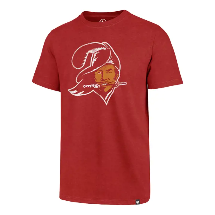 T-shirt à manches courtes NFL '47 Throwback Club pour homme Tampa Bay Buccaneers 20 ROUGE
