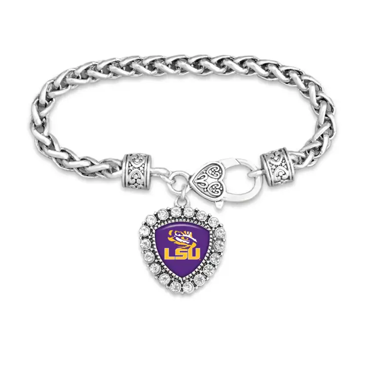 Bracelet en forme de cœur L.S.U.