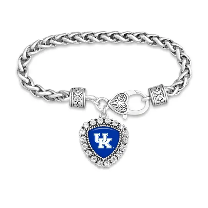 Bracelet Dangle Cœur Kentucky Wildcats ast