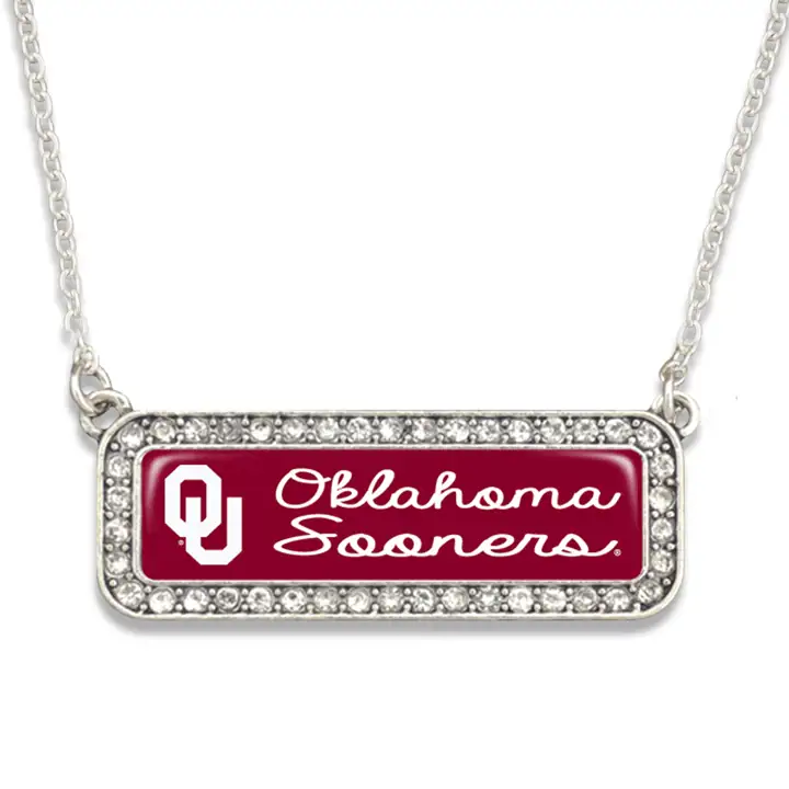 Collier avec logo carré des Oklahoma Sooners