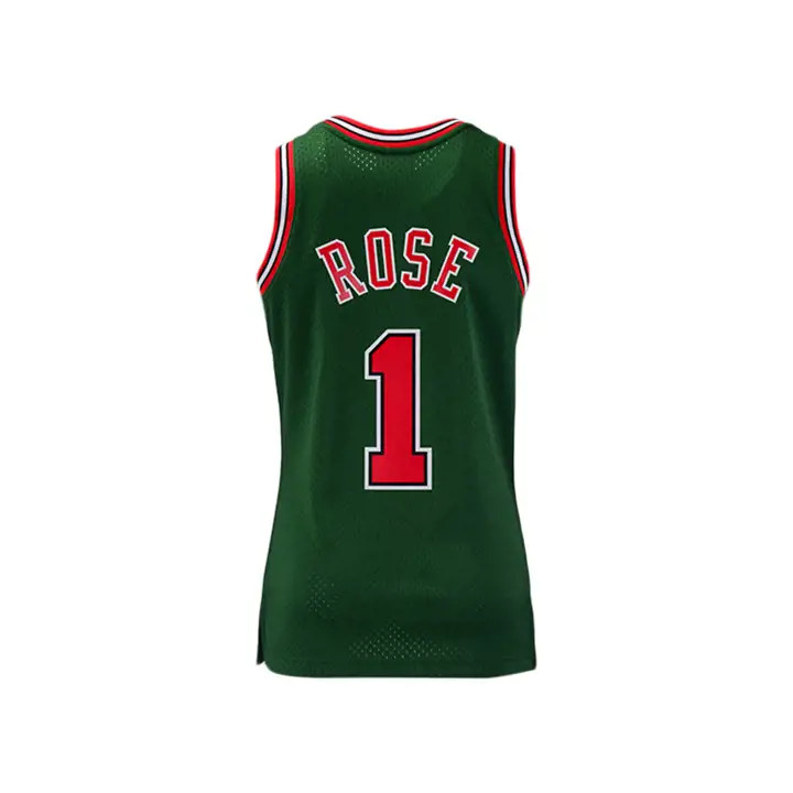 Maillot vert des Chicago Bulls HWC Swingman Derrick Rose