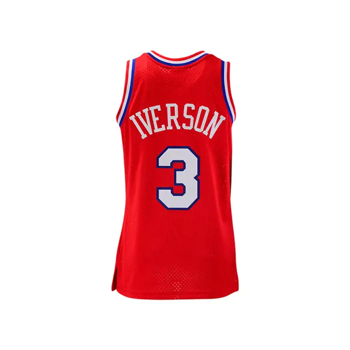 Maillot Swingman HWC Allen Iverson des Philadelphia 76ers, rouge