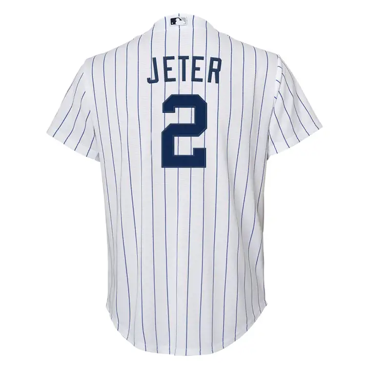 Maillot de jeune joueur des Yankees MLB Coop Derek Jeter blanc/marine