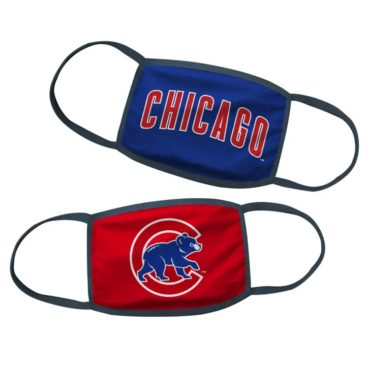 Lot de 2 masques pour enfants Chicago Cubs BLEU/ROUGE