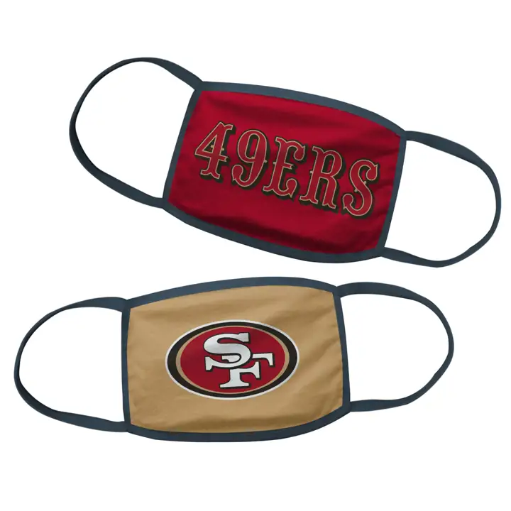 Lot de 2 masques pour enfants San Francisco 49ers GL/ROUGE