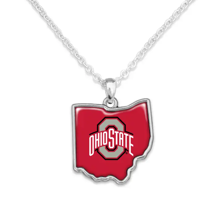 Collier Collection Ohio State Buckeyes State of Mind argent/r
