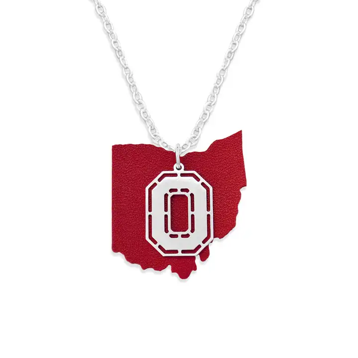 Collier Ohio State Buckeyes collection "équipe à domicile" argent/rouge
