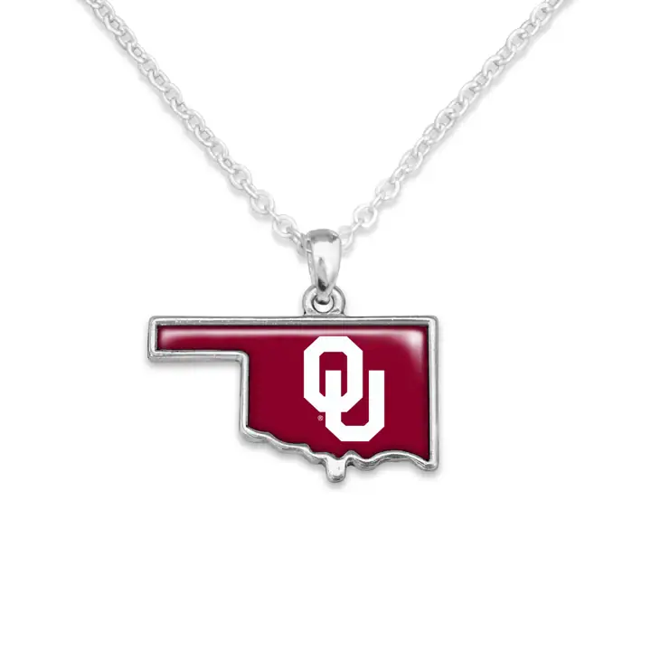 Collier Collection Oklahoma Sooners State of Mind argent/rouge