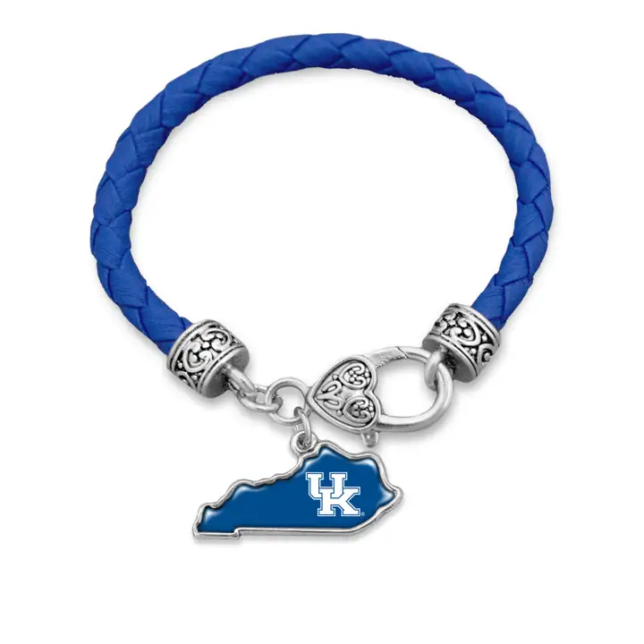 Bracelet Collection Kentucky Wildcats Esprit d'État argent/rouge