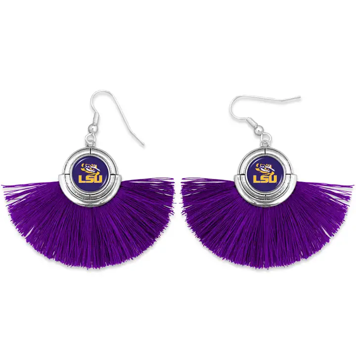 Boucles d'oreilles LSU Collection Sans contraintes arg/rouge