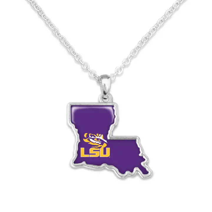 Collier L.S.U. State of Mind Collection arg./rouge
