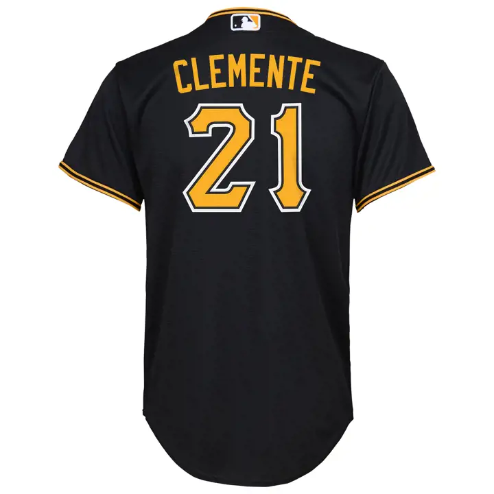 PIRATES MLB Maillot jeune Coop Player Roberto Clemente noir
