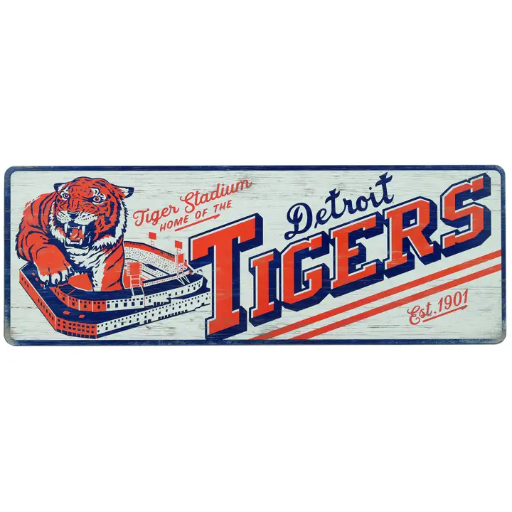 Panneau en bois du stade des Detroit Tigers