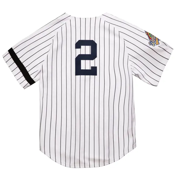 Maillot authentique Cooperstown M&N Yankees MLB Derek Jeter blanc