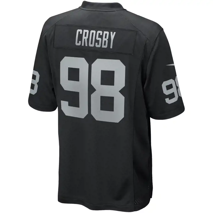 Maillot de match NFL Las Vegas Raiders Maxx Crosby noir