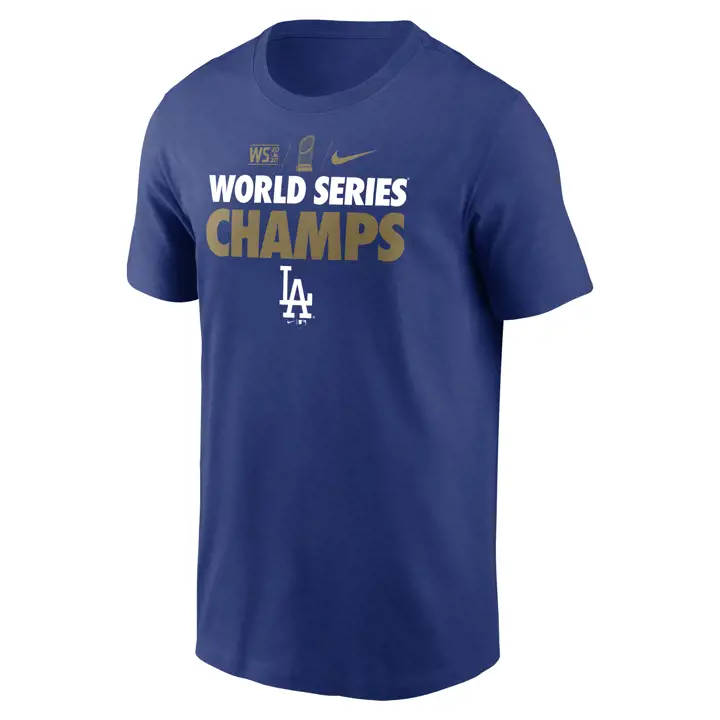 T-shirt doré Los Angeles Dodgers MLB Champions des WS 20 roubles
