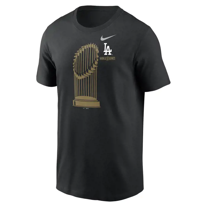 T-shirt Los Angeles Dodgers MLB WS Champs Gold Trophy 20 noir