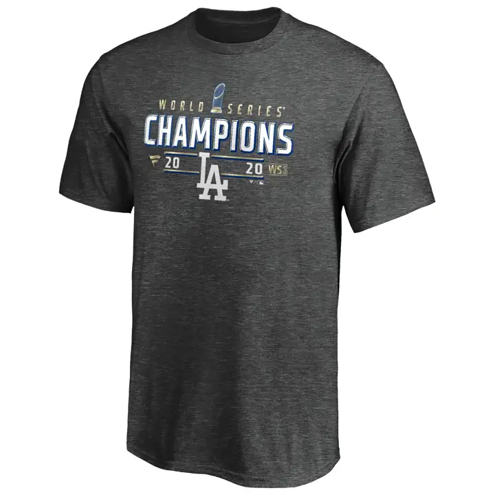 T-shirt manches courtes Los Angeles Dodgers MLB Champions des WS pour jeune 20 anthracite
