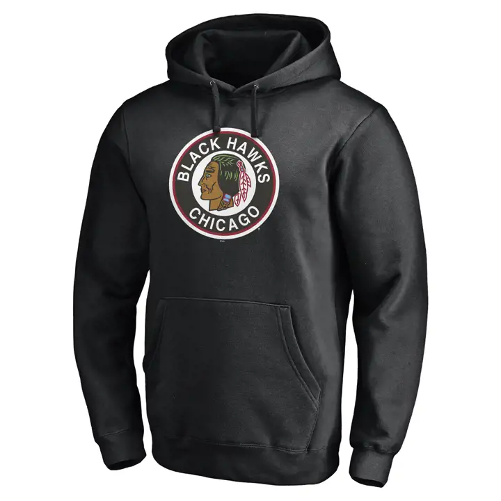 Chandail à capuchon à logo édition spéciale LNH des Blackhawks de Chicago, noir