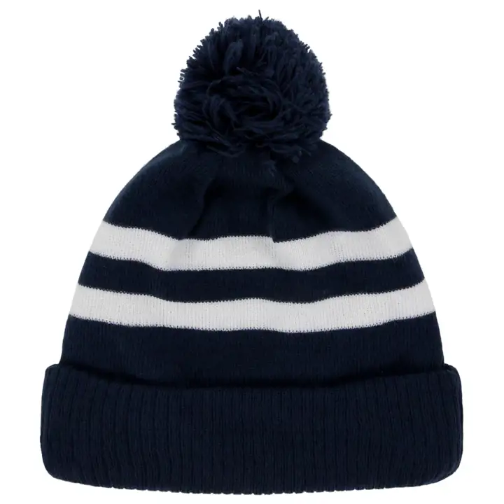 Bonnet pompon uni NE noir basique marine