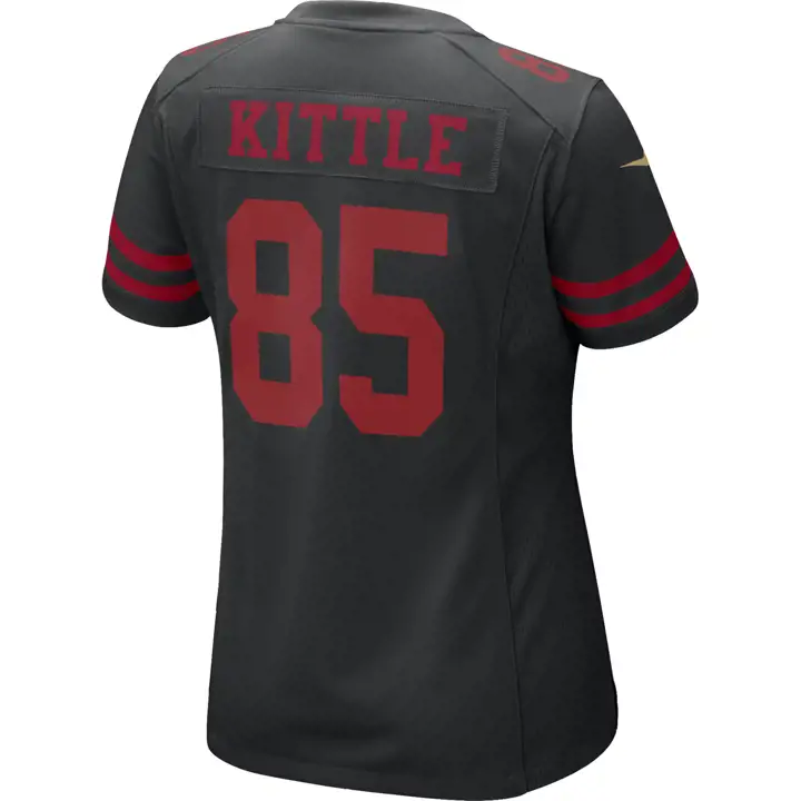 49ERS NFL Maillot de match Femme George Kittle Noir
