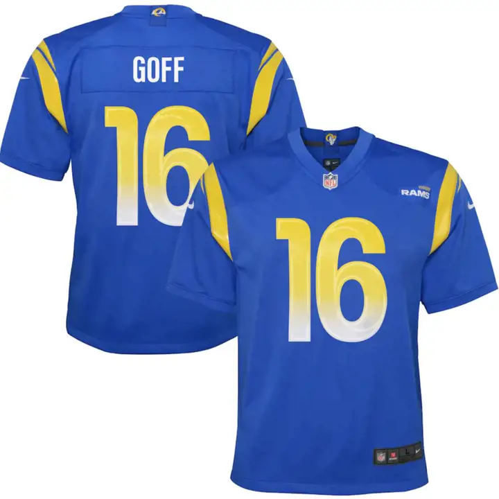 Maillot de match NFL enfant LA Rams Jared Goff rbl
