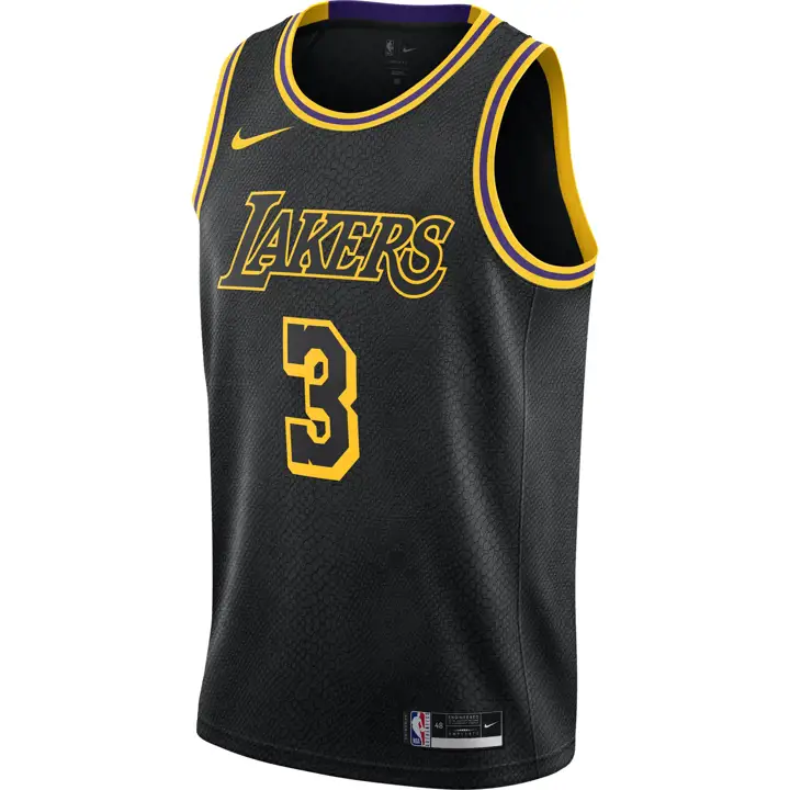 Maillot Swingman LAKERS NBA Mamba Anthony Davis noir