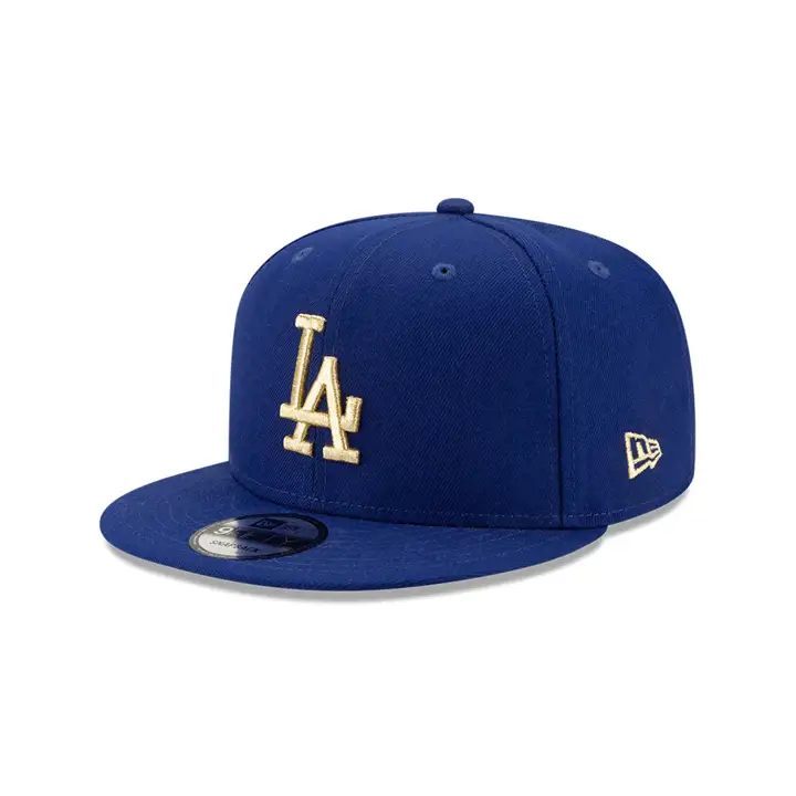 LOS ANGELES DODGERS MLB Casquette 9FIFTY avant doré BLEU