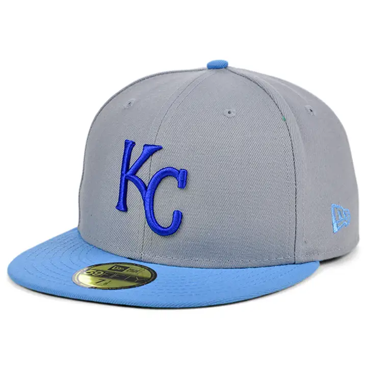Casquette 59FIFTY grise et bleu clair MLB Anniversary des Kansas City Royals