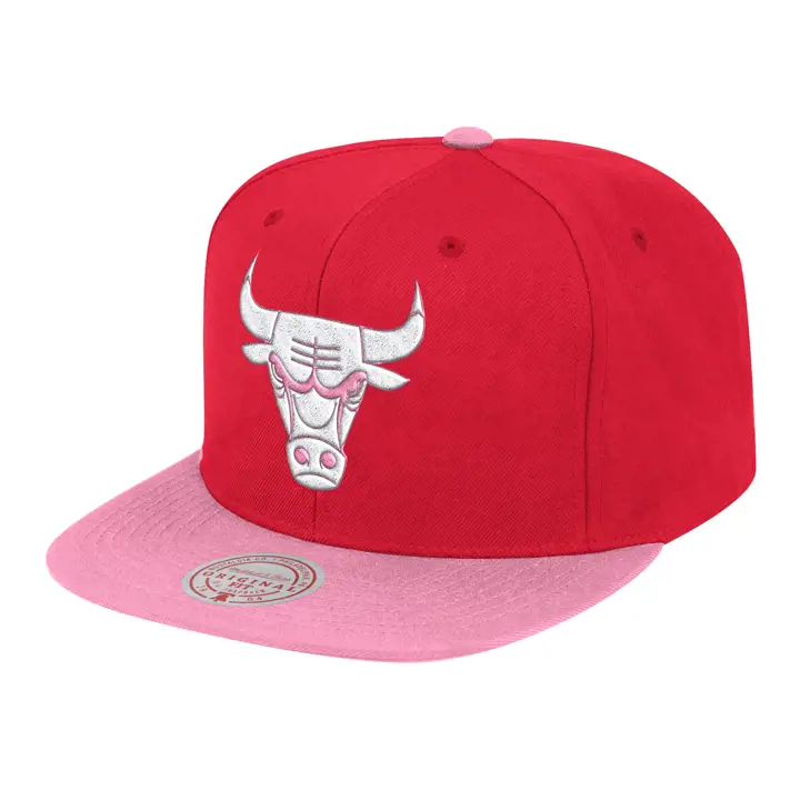 CASQUETTE SNAPBACK CHICAGO BULLS NBA BICOLORE ROUGE/ROSE