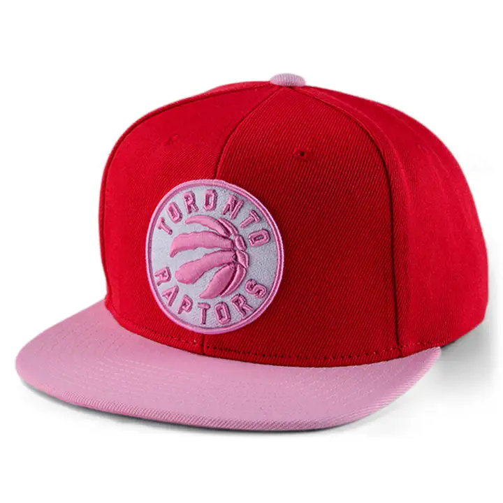 TORONTO RAPTORS NBA CASQUETTE SNAPBACK BICOLORE ROUGE/ROSE