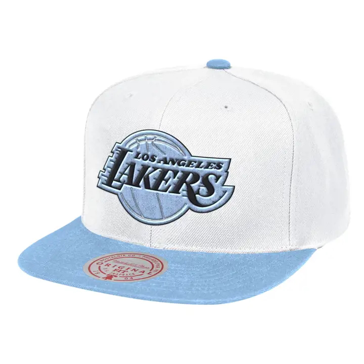 LOS ANGELES LAKERS NBA UNIVERSITY CASQUETTE BICOLORE SNAPBACK BLANC/S