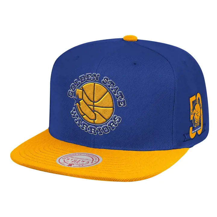 GOLDEN STATE WARRIORS HWC ANNIVERSARY PATCH CASQUETTE SNAPBACK 2 TONS RBL/