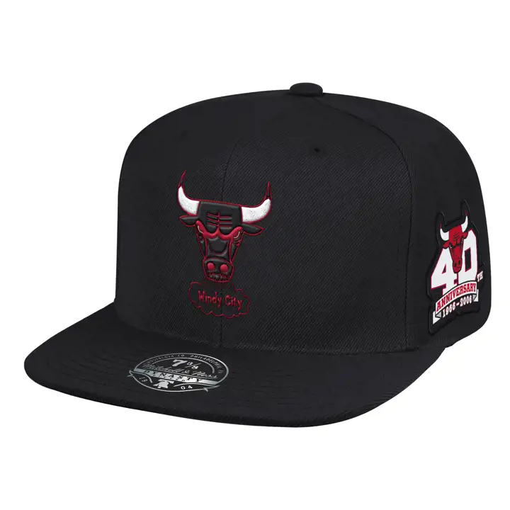 CHICAGO BULLS HWC ANNIVERSARY PATCH 2T FITTED NOIR