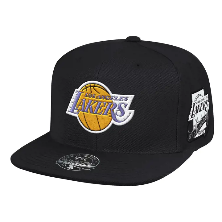 LOS ANGELES LAKERS HWC ÉCUSSON ANNIVERSAIRE 2T AJUSTÉ NOIR