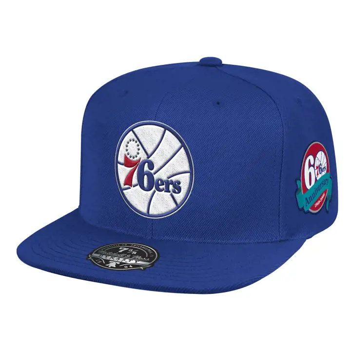 PHILADELPHIA 76ERS HWC ANNIVERSARY PATCH 2T FITTED RBL