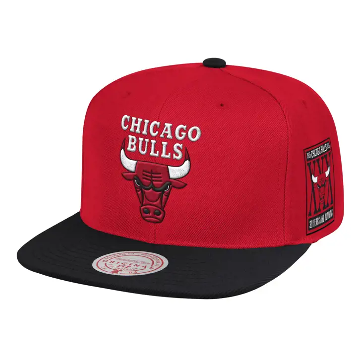 CASQUETTE CHICAGO BULLS NBA ANNIVERSARY PATCH 2T SNAPBACK ROUGE/NOIR