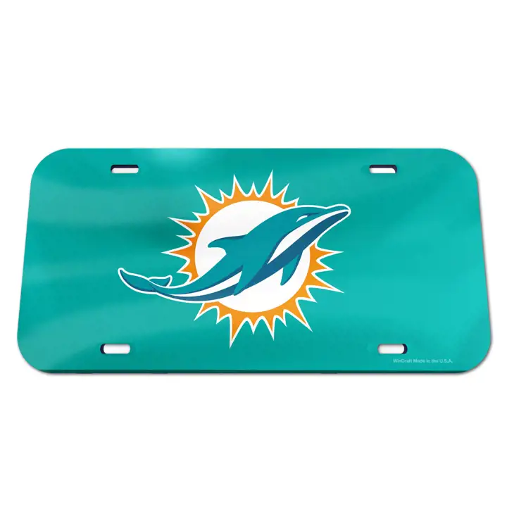 Étiquettes laser aux couleurs de l'équipe des Miami Dolphins AST
