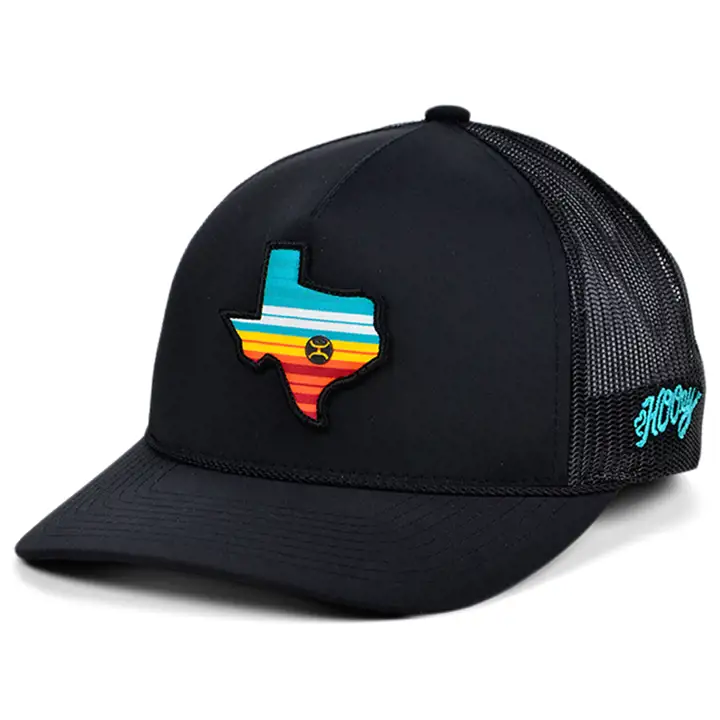 Casquette de routier HOOey Tejas noire/Ast