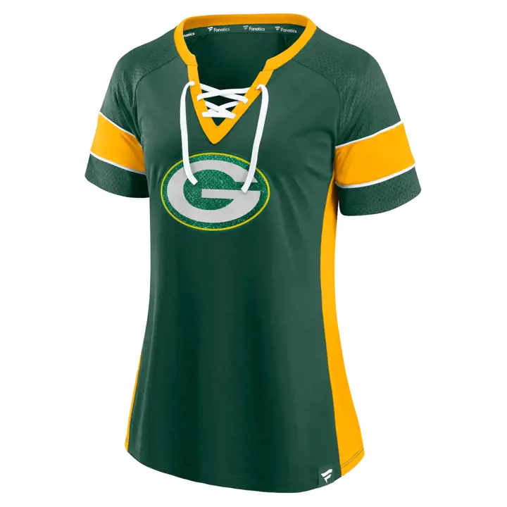 Maillot de football américain Athena fashion NFL des Green Bay Packers pour femme - Vert 21/G